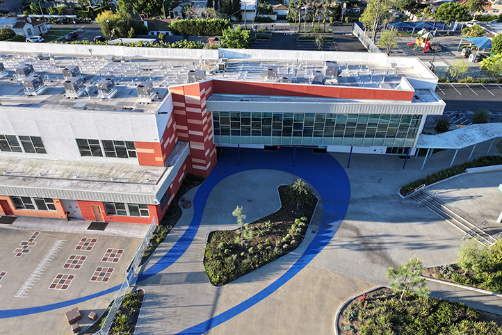 Construction site aerial